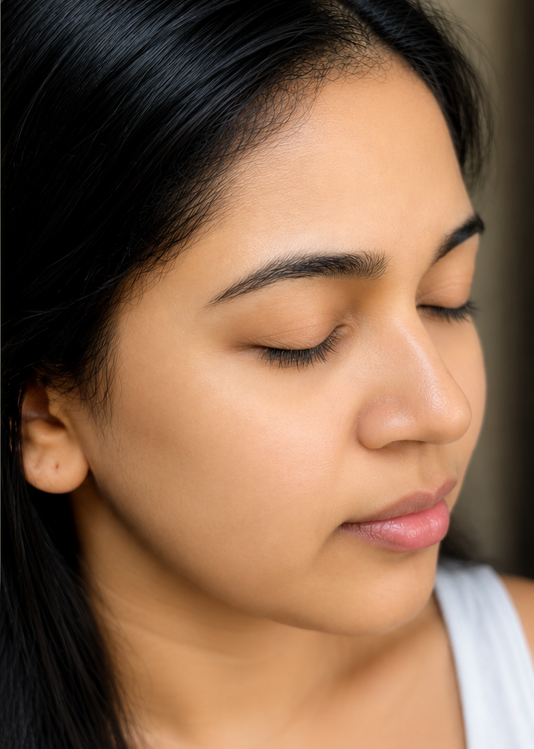 Before skin brightening treatment